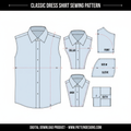 Men's Classic Dress Shirt Sewing Pattern