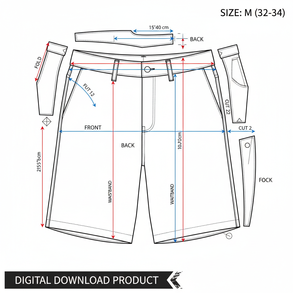 Men's Shorts Sewing Pattern
