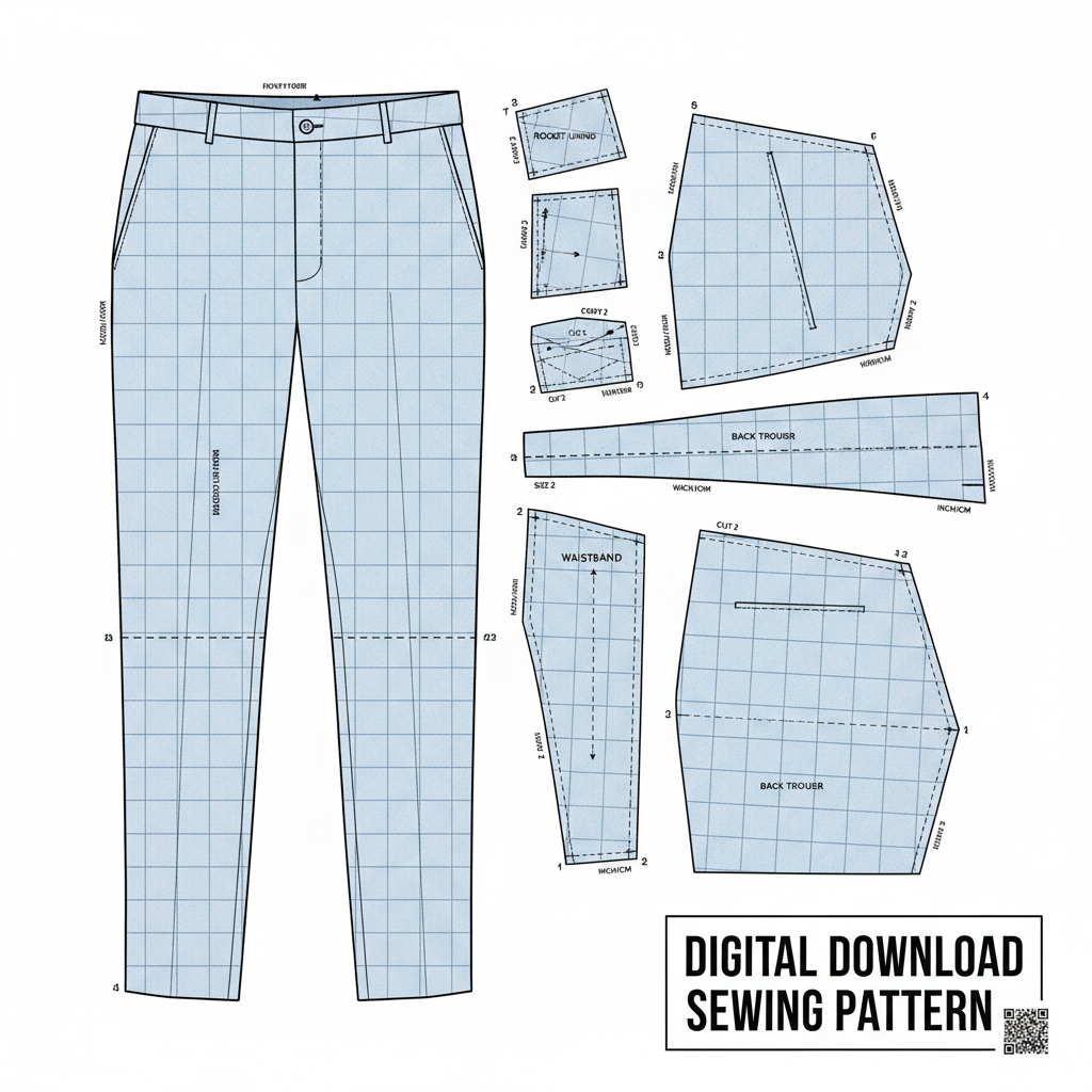 Men's Tailored Trousers Sewing Pattern