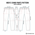 Men's Casual Chino Pants Sewing Pattern